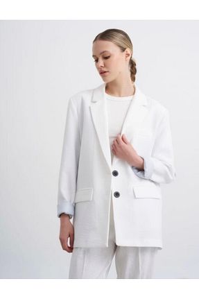کت سفید زنانه رگولار gül sezgin butik - کد 841591198