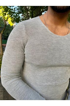 سوئیشرت طوسی مردانه ساده elkumoda - کد 773390216