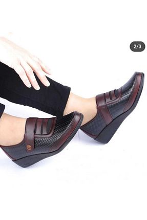 کفش پیاده روی زرشکی زنانه چرم مصنوعی Bera - کد 789631875