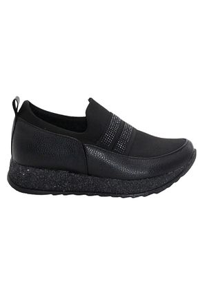 کفش پیاده روی مشکی زنانه چرم مصنوعی Bera - کد 788447922