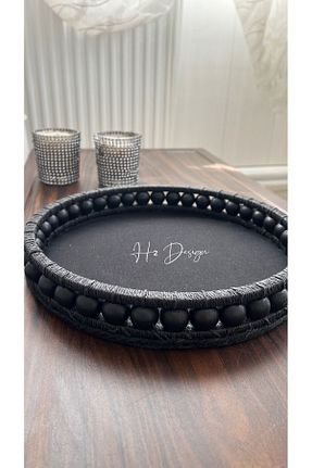 سینی مشکی چوب H2 Design - کد 821213463