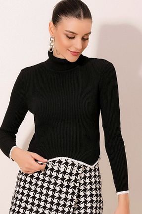 پلیور مشکی زنانه ساده MissKybele - کد 858472355