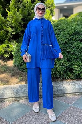 ست بالاتنه و پائین تنه حجاب سرمه ای زنانه رگولار Julude - کد 858476300