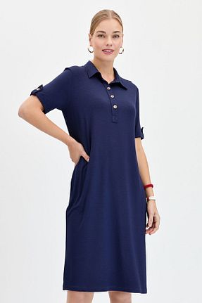 لباس سرمه ای زنانه تریکو Desen Triko - کد 810773996