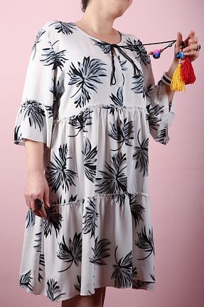 لباس سفید زنانه بافتنی vory - کد 346177844