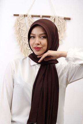 شال قهوه ای زنانه پلی استر SpecialScarf Hijab Fashion - کد 761961826