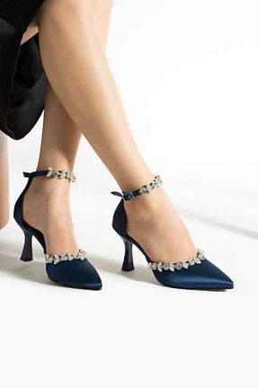 کفش مجلسی سرمه ای زنانه پاشنه نازک runa shoes - کد 817340454