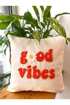 کوسن و روکش کوسن بژ پنبه ای RahanDesign - کد 823106456