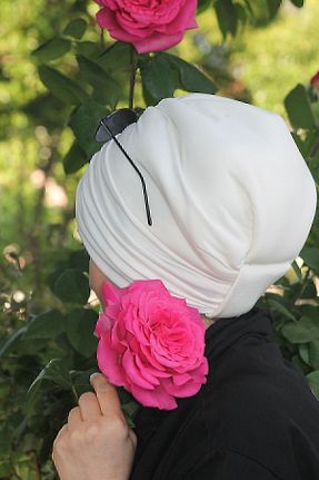 کلاه شنای حجاب سفید زنانه NpyBone Tekstil - کد 299291317