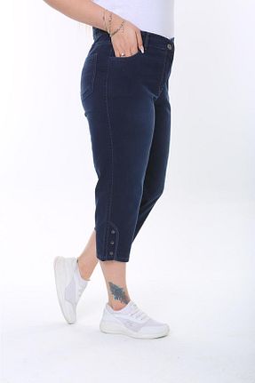 شلوارک و برمودا سایز بزرگ طوسی زنانه فاق بلند EYLÜL BUTİK - کد 709109372