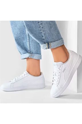 کفش اسنیکر سفید مردانه چرم اصل Puma - کد 858473669