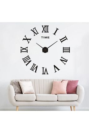 ساعت دیواری مشکی 80 x 80 MİNAY HOME - کد 339503163