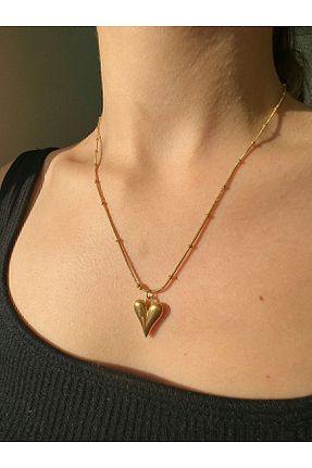 گردنبند استیل ( فولاد ) طلائی زنانه استیل (فولاد) Bellys Jewelry - کد 768719307