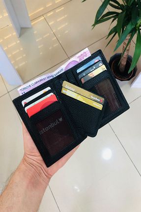 کیف پول مشکی مردانه سایز متوسط derius - کد 858429761