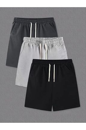 شلوارک و برمودا طوسی مردانه رگولار EYAX MODA - کد 848526720