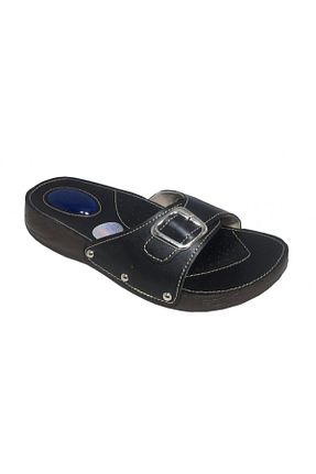 دمپائی مشکی زنانه چرم مصنوعی Comfort Style - کد 42645121
