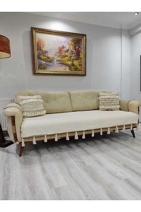 کاور مبل بژ پنبه ای Petek Home - کد 788042707