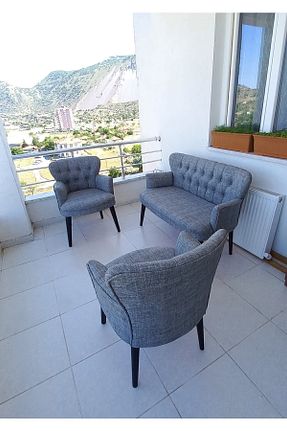 ست مبلمان چای خوری سرمه ای Azra Aksesuar - کد 315475744