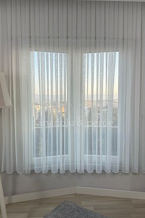 پرده توری سفید ریل دار GLOMAR - کد 848763389