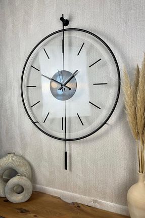 ساعت دیواری مشکی 37 x 55 MetaQuartz Aksesuar - کد 656806972