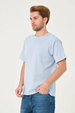 تیشرت آبی مردانه یقه دوچرخه Tight Lady - کد 858471550