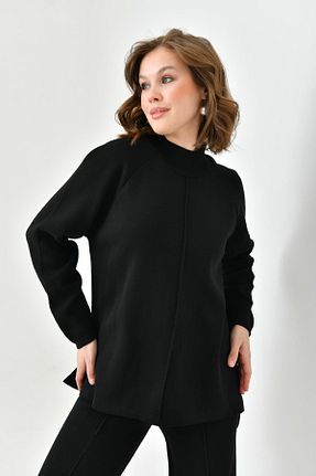 ست بالاتنه و پائین تنه مشکی زنانه بافتنی WOMAN VISION - کد 858478033