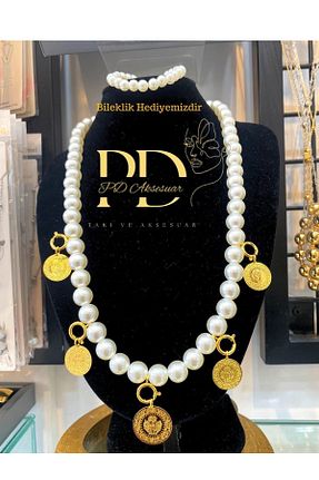 گردنبند مروارید بژ PD GRUP - کد 853989861