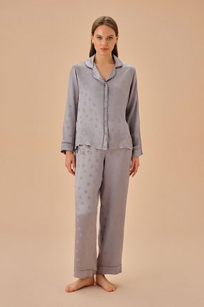 ست لباس راحتی طوسی زنانه ساده Suwen - کد 858520706