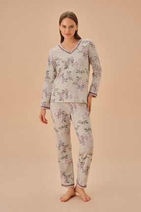 ست لباس راحتی بژ زنانه ساده Suwen - کد 858520692