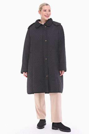 کاپشن سایز بزرگ مشکی زنانه کلاسیک VETRE - کد 132375136