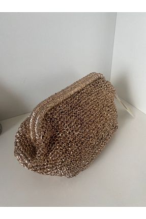 کیف مجلسی طلائی زنانه پارچه ای PeriStore - کد 791533353