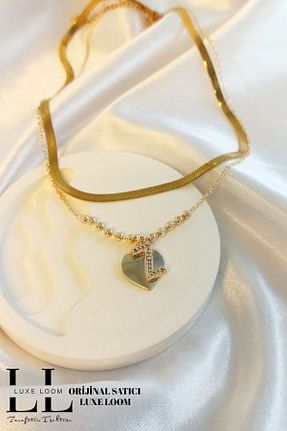 ست استیل طلائی زنانه 2 تایی Luxe Loom Zarafetin Işıltısı - کد 854019545