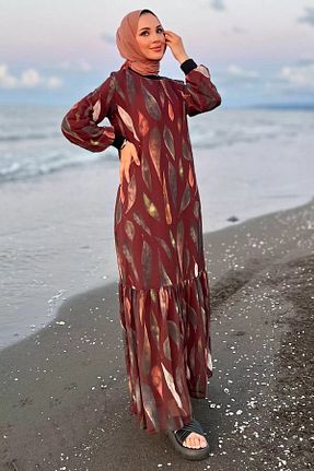 لباس حجاب قهوه ای زنانه رگولار Julude - کد 857628996