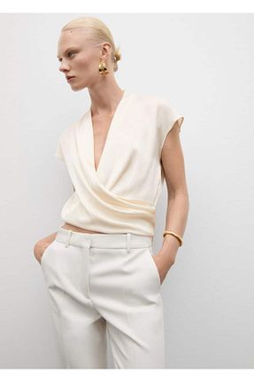 بلوز نباتی زنانه ساده MANGO - کد 846607595