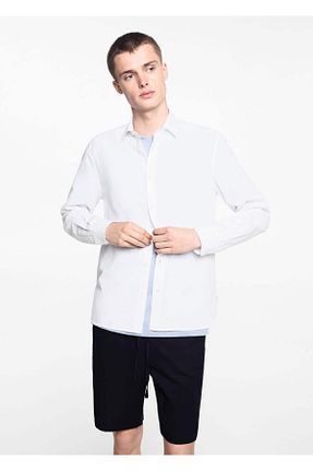 پیراهن سفید مردانه رگولار MANGO Teen - کد 816235409