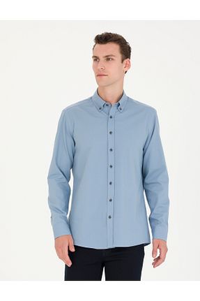 پیراهن آبی مردانه رگولار Pierre Cardin - کد 827847027