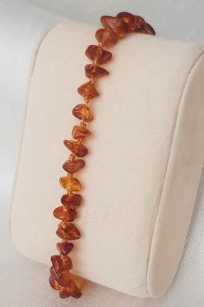 دستبند جواهر قهوه ای زنانه سنگ طبیعی Kehribar Sarayı - کد 329755824