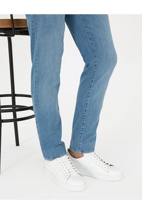 کفش اسنیکر سفید مردانه بند دار Pierre Cardin - کد 858384299