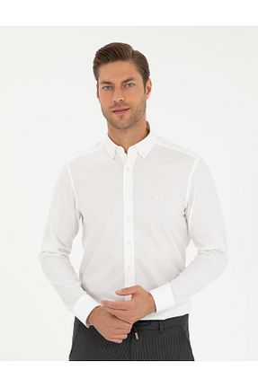 پیراهن سفید مردانه اسلیم فیت Pierre Cardin - کد 878115404