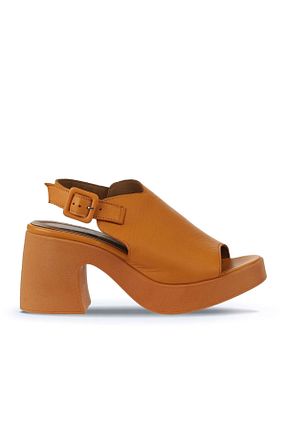 صندل نارنجی زنانه پاشنه ضخیم Bueno Shoes - کد 773781634