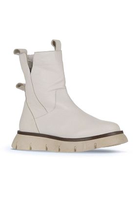بوت / نیم بوت بژ زنانه چرم خالص Bueno Shoes - کد 774826287