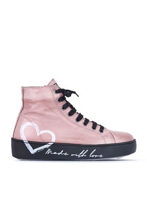 بوت / نیم بوت صورتی زنانه چرم خالص Bueno Shoes - کد 72382196