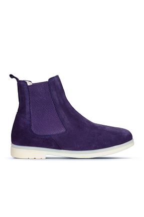 بوت / نیم بوت بنفش زنانه چرم خالص Bueno Shoes - کد 146996258