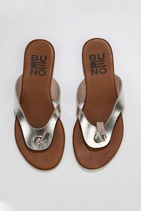 دمپائی بژ زنانه چرم خالص Bueno Shoes - کد 341083976