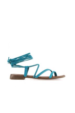 صندل فیروزه ای زنانه پاشنه تخت Bueno Shoes - کد 343357436
