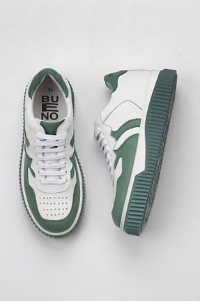 کفش اسنیکر سبز زنانه چرم اصل Bueno Shoes - کد 771955251