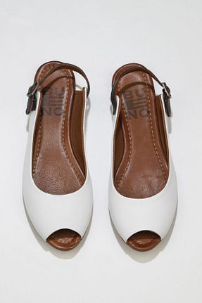 صندل سفید زنانه پاشنه تخت Bueno Shoes - کد 316605947