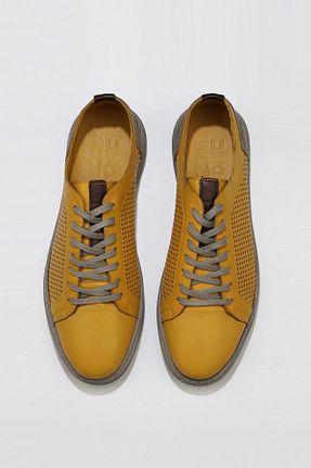 کفش اسنیکر زرد مردانه چرم اصل Bueno Shoes - کد 315901935