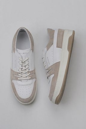 کفش اسنیکر بژ مردانه بند دار Bueno Shoes - کد 739179246