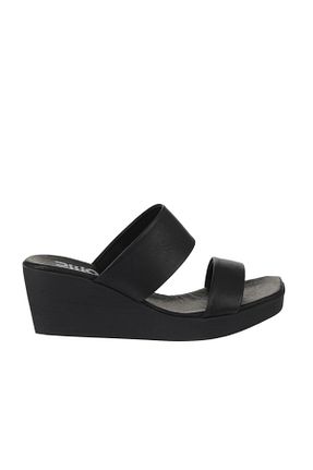 دمپائی مشکی زنانه چرم خالص Bueno Shoes - کد 774837154